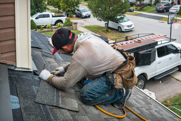 Professional Roofing technician working in Union, IL